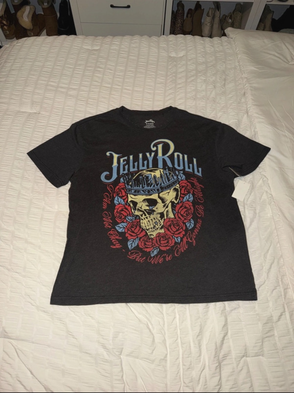 Jelly Roll gray Graphic Skull Tee - Jelly Roll - Picture 4 of 6